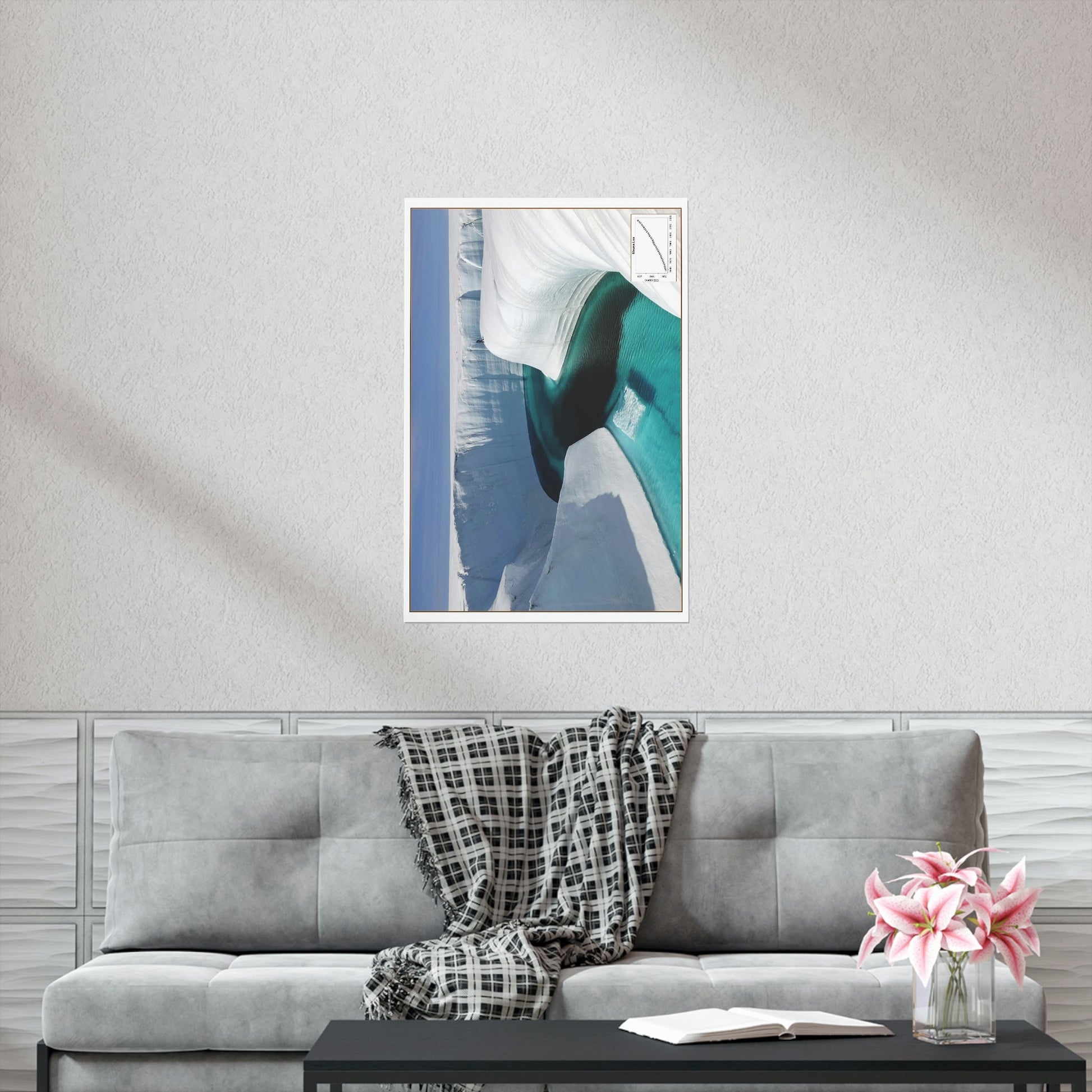 Premium Matte vertical posters - Made in USA in 1 day - Polar ice melting and new rivers get formed - note the person in the pircture! - Green Forest Home