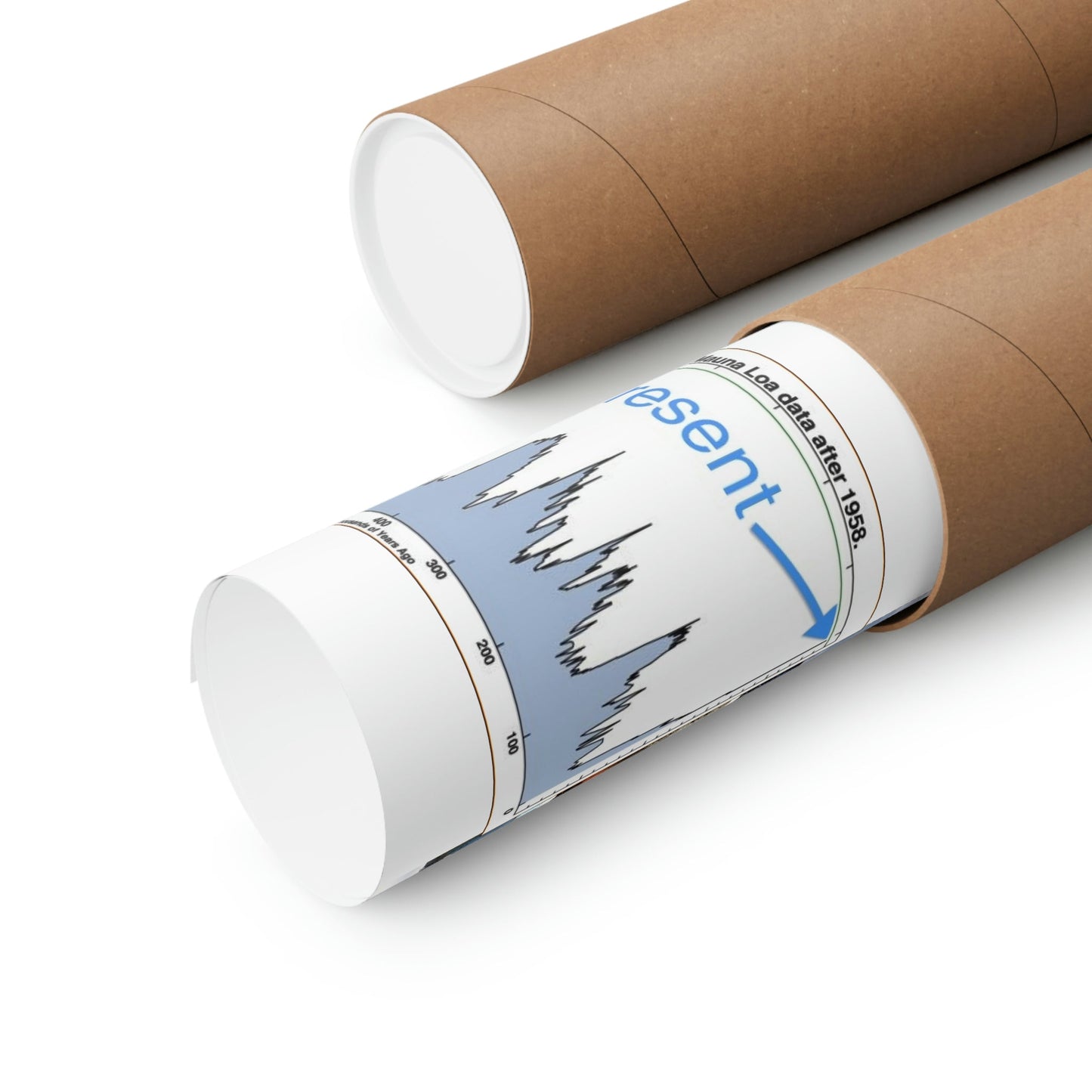 Premium Matte vertical posters - Made in USA in 1 day - The Keeling CO2 curve (and more) causing Global Warming - which causes Polar melting, more fires and Trumps empty chair on the G7 Climate Chnange meeting in France - Green Forest Home