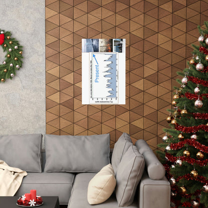 Premium Matte vertical posters - Made in USA in 1 day - The Keeling CO2 curve (and more) causing Global Warming - which causes Polar melting, more fires and Trumps empty chair on the G7 Climate Chnange meeting in France - Green Forest Home
