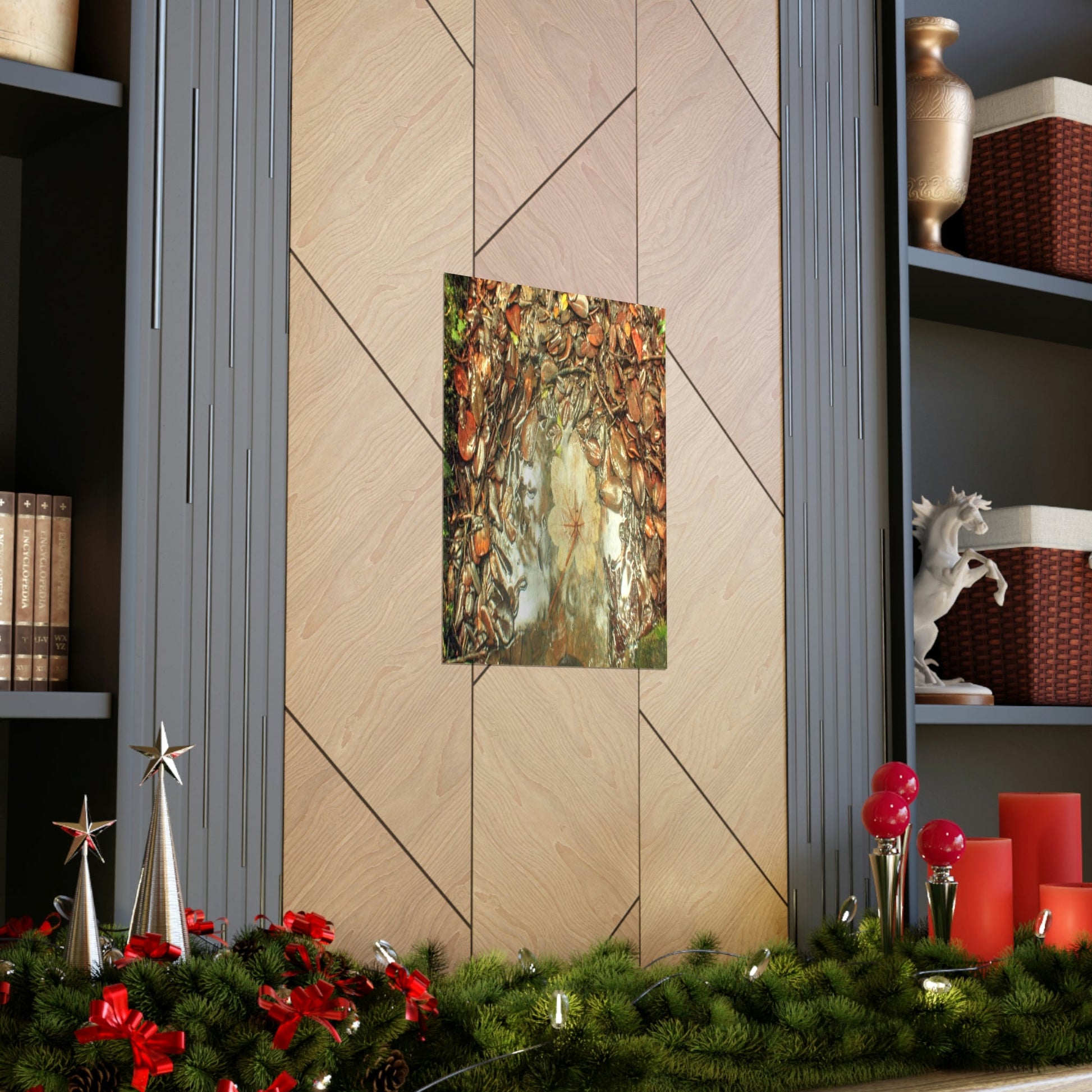 Premium Matte vertical posters - On the Tradewinds trail we find this (white side) Yagrumo tree-leaf after a rain storm - El Yunque PR - Green Forest Home