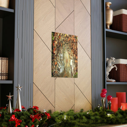 Premium Matte vertical posters - On the Tradewinds trail we find this (white side) Yagrumo tree-leaf after a rain storm - El Yunque PR - Green Forest Home