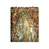 Premium Matte vertical posters - On the Tradewinds trail we find this (white side) Yagrumo tree-leaf after a rain storm - El Yunque PR - Green Forest Home