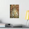 Premium Matte vertical posters - On the Tradewinds trail we find this (white side) Yagrumo tree-leaf after a rain storm - El Yunque PR - Green Forest Home