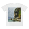 PRINTED in GERMANY for EU - Men’s Presenter V-neck - The remote ISOLATED paradise of Mona Island near Puerto Rico - color curve manually modified in front - Green Forest Home