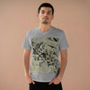 PRINTED in GERMANY for EU - Men’s Presenter V-neck - The remote ISOLATED paradise of Mona Island near Puerto Rico - TIDE seashell's eyc - Green Forest Home