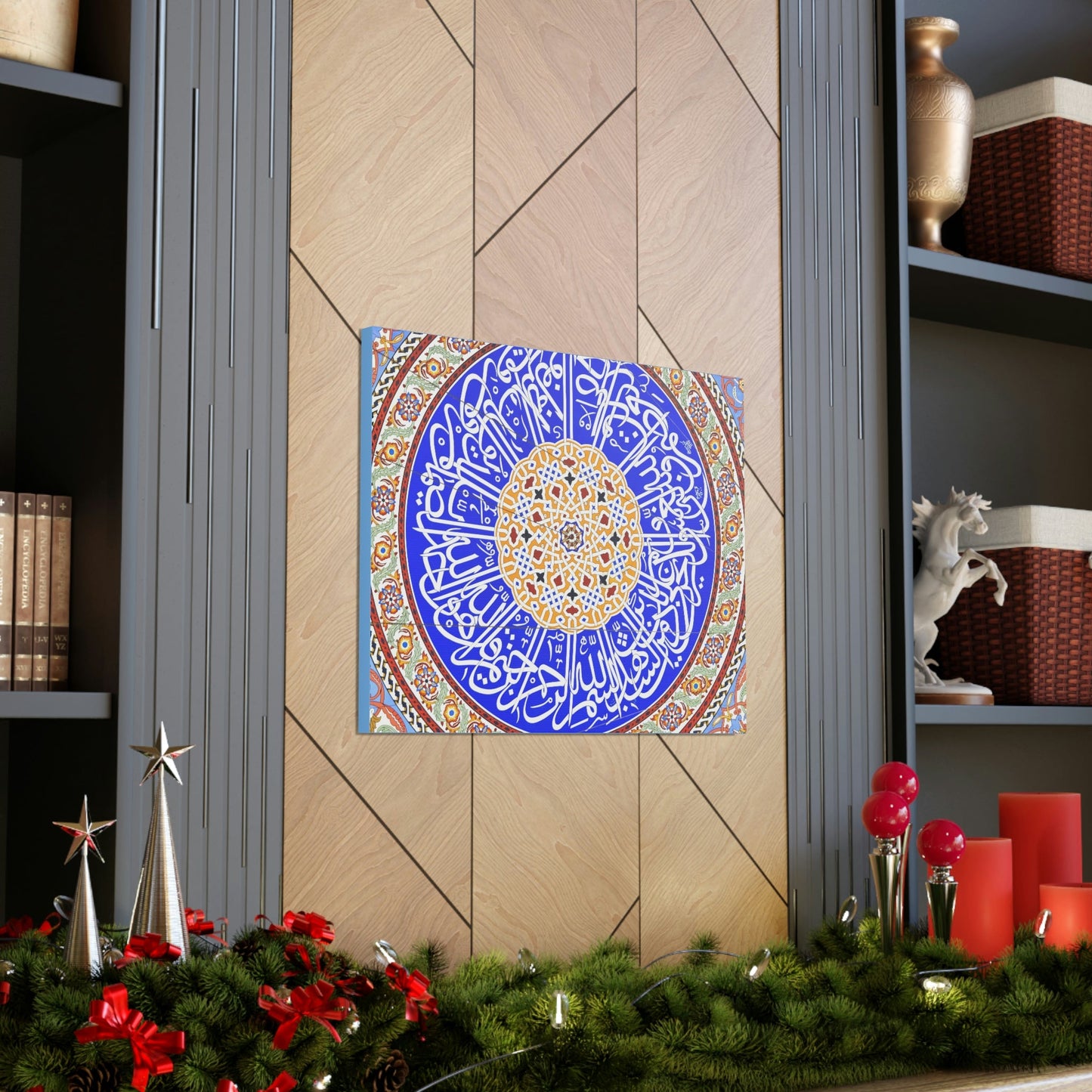 Printed in USA - Canvas Gallery Wraps - Decoration on dome of Selimiye Mosque, Edirne, Turkey - Islam - Green Forest Home