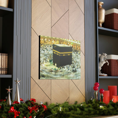 Printed in USA - Canvas Gallery Wraps - Holly Kaaba in Mecca, Saudi Arabia - UAE - Islam - Green Forest Home