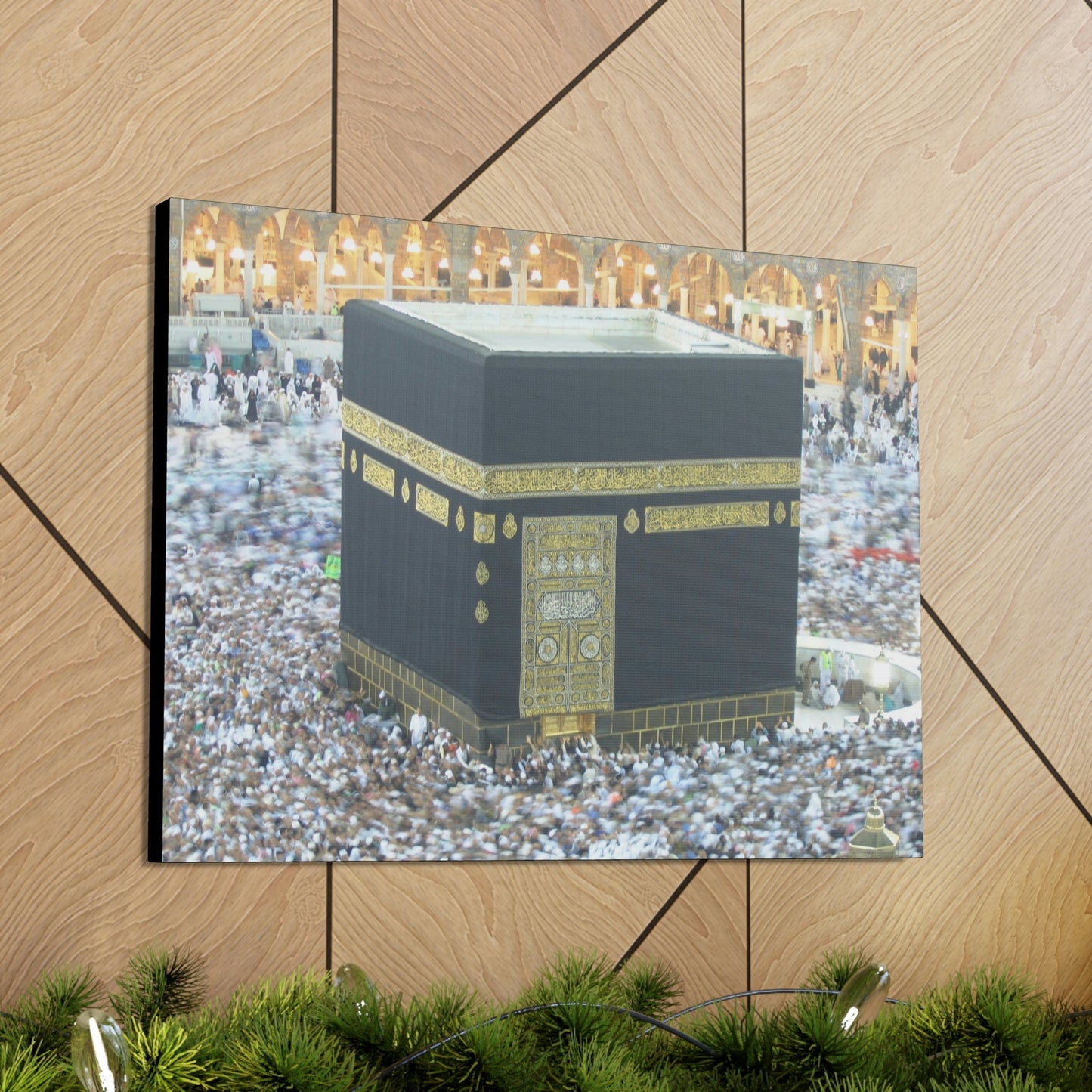 Printed in USA - Canvas Gallery Wraps - Holly Kaaba in Mecca, Saudi Arabia - UAE - Islam - Green Forest Home