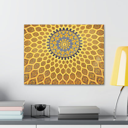 Printed in USA - Canvas Gallery Wraps - Oriental mosaic decoration in Dubai, UAE Islam - Green Forest Home