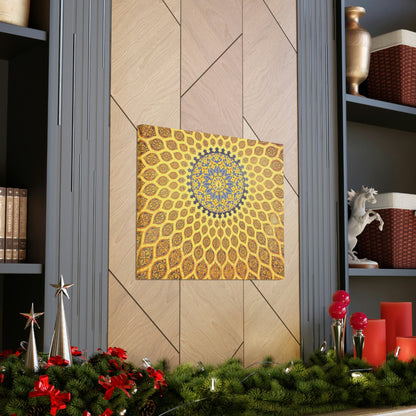 Printed in USA - Canvas Gallery Wraps - Oriental mosaic decoration in Dubai, UAE Islam - Green Forest Home