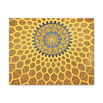 Printed in USA - Canvas Gallery Wraps - Oriental mosaic decoration in Dubai, UAE Islam - Green Forest Home