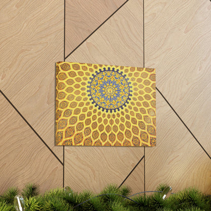 Printed in USA - Canvas Gallery Wraps - Oriental mosaic decoration in Dubai, UAE Islam - Green Forest Home