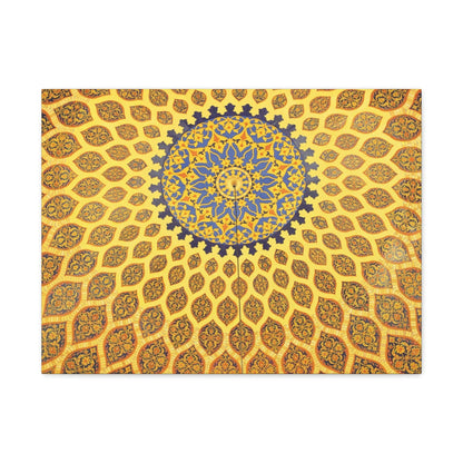 Printed in USA - Canvas Gallery Wraps - Oriental mosaic decoration in Dubai, UAE Islam - Green Forest Home