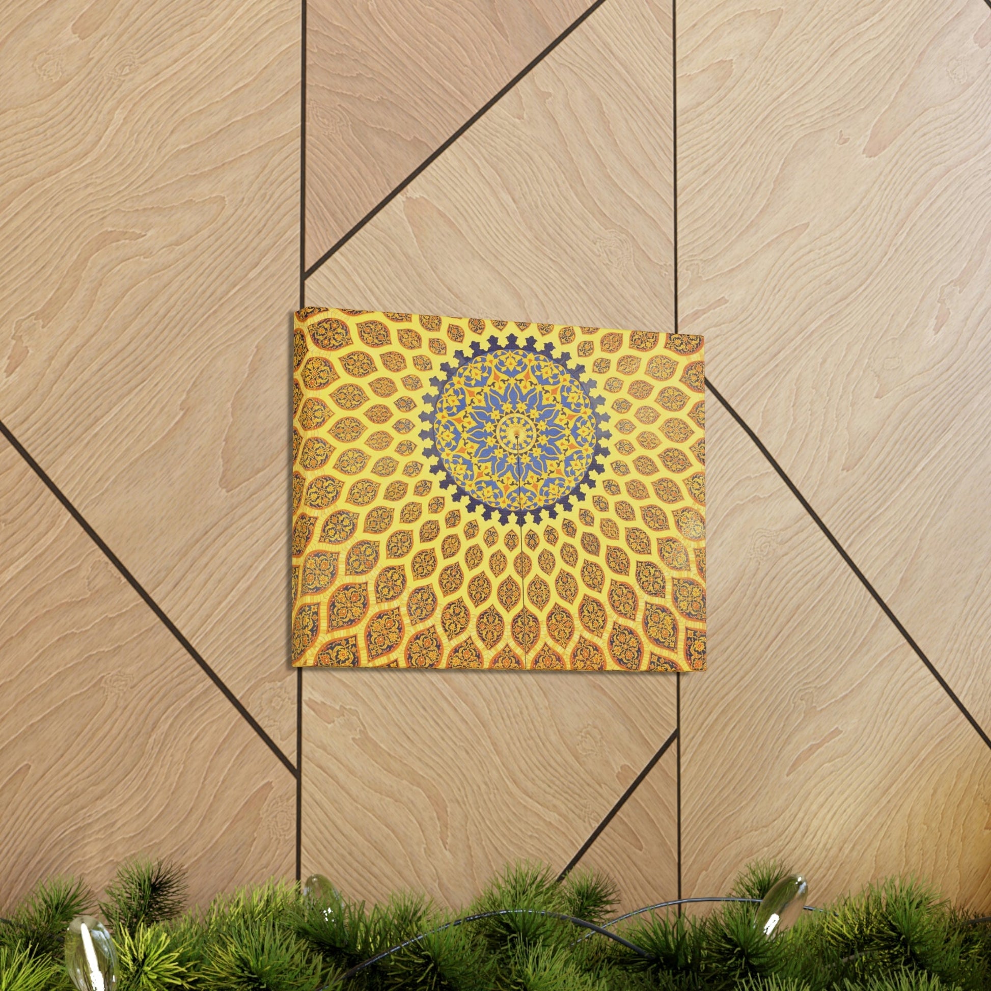 Printed in USA - Canvas Gallery Wraps - Oriental mosaic decoration in Dubai, UAE Islam - Green Forest Home