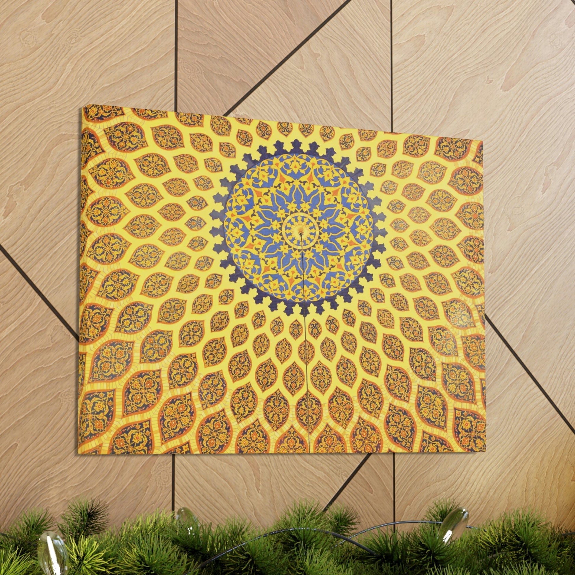 Printed in USA - Canvas Gallery Wraps - Oriental mosaic decoration in Dubai, UAE Islam - Green Forest Home