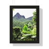 Rainforest Trails & Views - Gallery Canvas Wraps, Framed Vertical Poster - El Yunque National Forest - Puerto Rico - Color enhanced view of Mountains from Yokahu tower - Green Forest Home