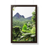 Rainforest Trails & Views - Gallery Canvas Wraps, Framed Vertical Poster - El Yunque National Forest - Puerto Rico - Color enhanced view of Mountains from Yokahu tower - Green Forest Home
