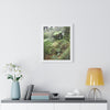 Rainforest Trails & Views - Gallery Canvas Wraps, Framed Vertical Poster - El Yunque National Forest - Puerto Rico - Jorge on early Tradewinds trail huge landslide - Green Forest Home
