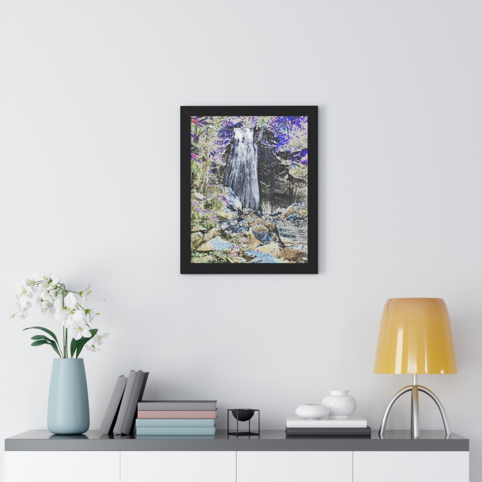 Rainforest Trails & Views - Gallery Canvas Wraps, Framed Vertical Poster - El Yunque National Forest - Puerto Rico - La Coca Falls on Pr 191 - color modified - Green Forest Home