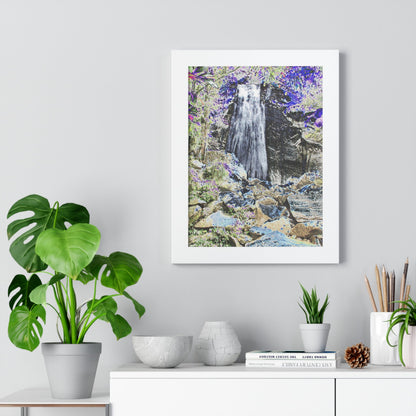 Rainforest Trails & Views - Gallery Canvas Wraps, Framed Vertical Poster - El Yunque National Forest - Puerto Rico - La Coca Falls on Pr 191 - color modified - Green Forest Home