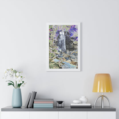 Rainforest Trails & Views - Gallery Canvas Wraps, Framed Vertical Poster - El Yunque National Forest - Puerto Rico - La Coca Falls on Pr 191 - color modified - Green Forest Home