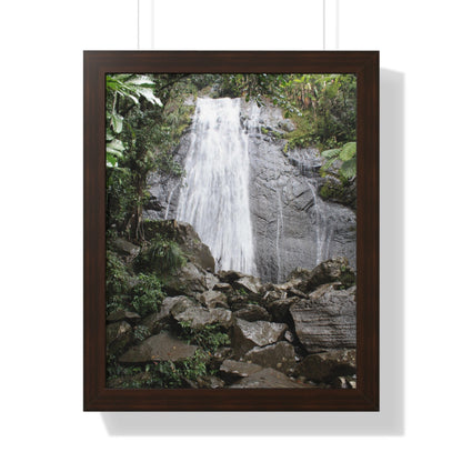 Rainforest Trails & Views - Gallery Canvas Wraps, Framed Vertical Poster - El Yunque National Forest - Puerto Rico - La Coca Falls on PR 191 road - Green Forest Home