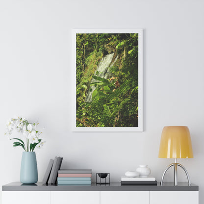 Rainforest Trails & Views - Gallery Canvas Wraps, Framed Vertical Poster - El Yunque National Forest - Puerto Rico - La Coca waterfall sideways - PR 191 - Green Forest Home
