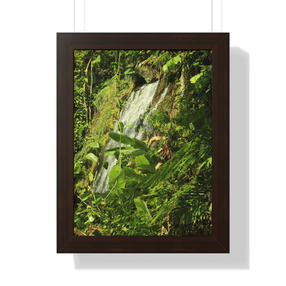 Rainforest Trails & Views - Gallery Canvas Wraps, Framed Vertical Poster - El Yunque National Forest - Puerto Rico - La Coca waterfall sideways - PR 191 - Green Forest Home