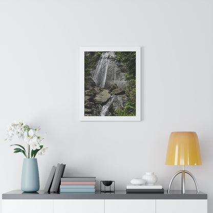 Rainforest Trails & Views - Gallery Canvas Wraps, Framed Vertical Poster - El Yunque National Forest - Puerto Rico - La Coca waterfall the main stop up to El Yunque - Green Forest Home