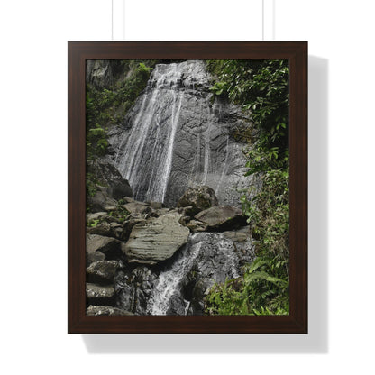Rainforest Trails & Views - Gallery Canvas Wraps, Framed Vertical Poster - El Yunque National Forest - Puerto Rico - La Coca waterfall the main stop up to El Yunque - Green Forest Home