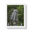 Rainforest Trails & Views - Gallery Canvas Wraps, Framed Vertical Poster - El Yunque National Forest - Puerto Rico - La Coca waterfall with visitors - Green Forest Home
