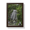 Rainforest Trails & Views - Gallery Canvas Wraps, Framed Vertical Poster - El Yunque National Forest - Puerto Rico - La Coca waterfall with visitors - Green Forest Home