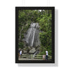 Rainforest Trails & Views - Gallery Canvas Wraps, Framed Vertical Poster - El Yunque National Forest - Puerto Rico - La Coca waterfall with visitors - Green Forest Home