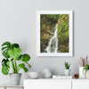 Rainforest Trails & Views - Gallery Canvas Wraps, Framed Vertical Poster - El Yunque National Forest - Puerto Rico - La Mina Trail & Roaring Waterfall - Green Forest Home