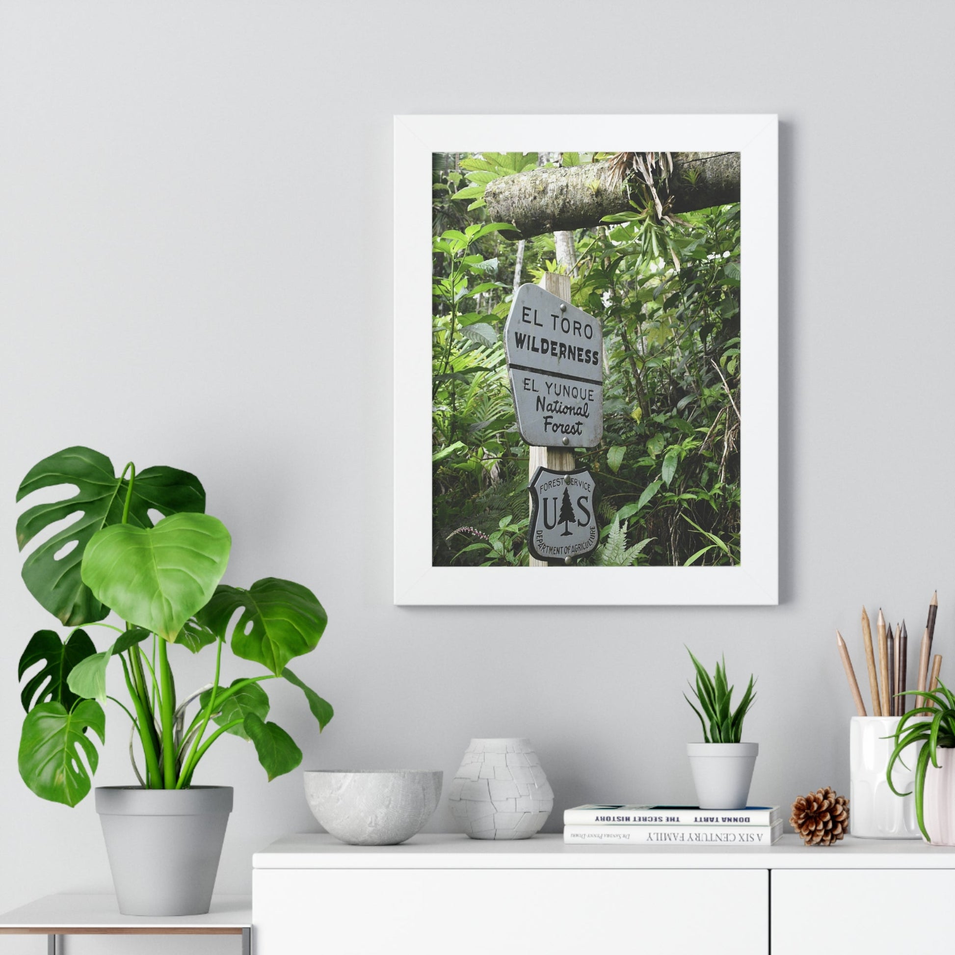 Rainforest Trails & Views - Gallery Canvas Wraps, Framed Vertical Poster - El Yunque National Forest - Puerto Rico - Rio Sabana trail - El Toro Wilderness begins here - Green Forest Home