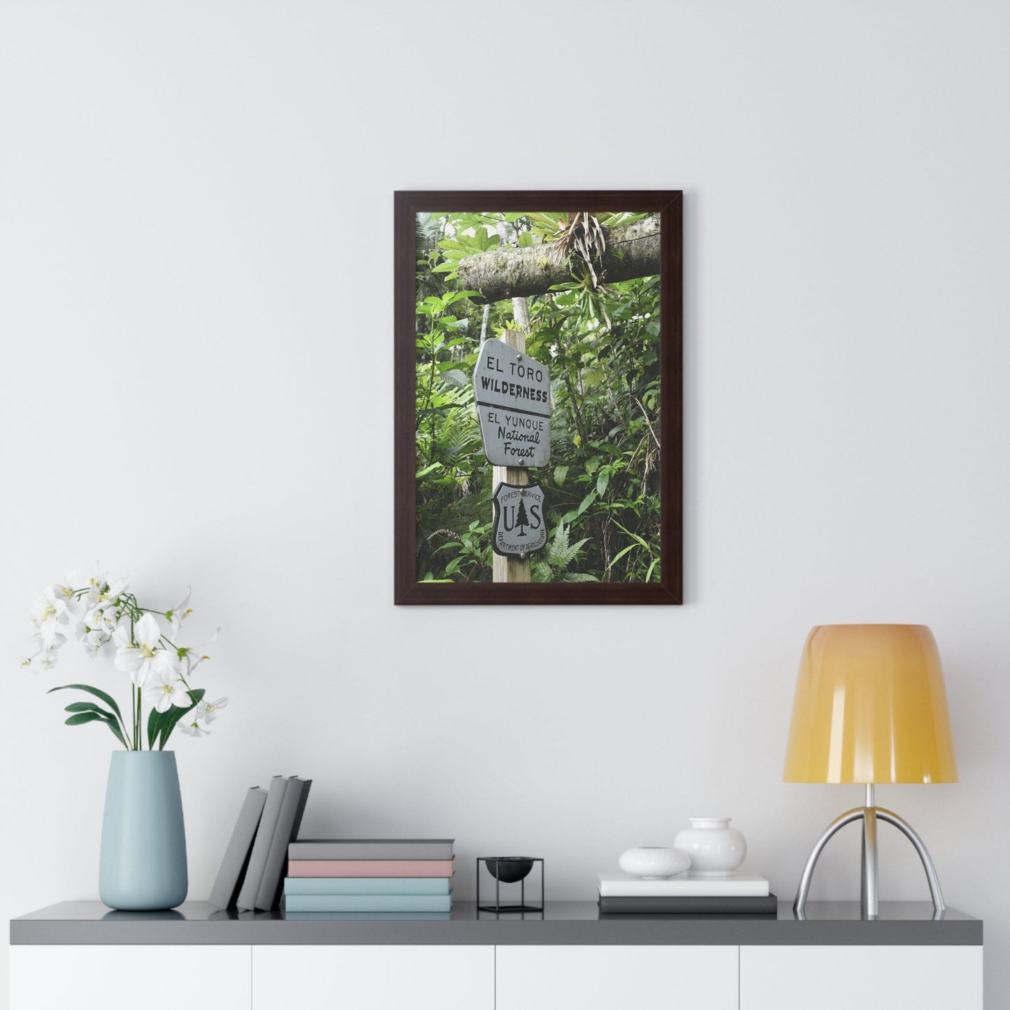 Rainforest Trails & Views - Gallery Canvas Wraps, Framed Vertical Poster - El Yunque National Forest - Puerto Rico - Rio Sabana trail - El Toro Wilderness begins here - Green Forest Home