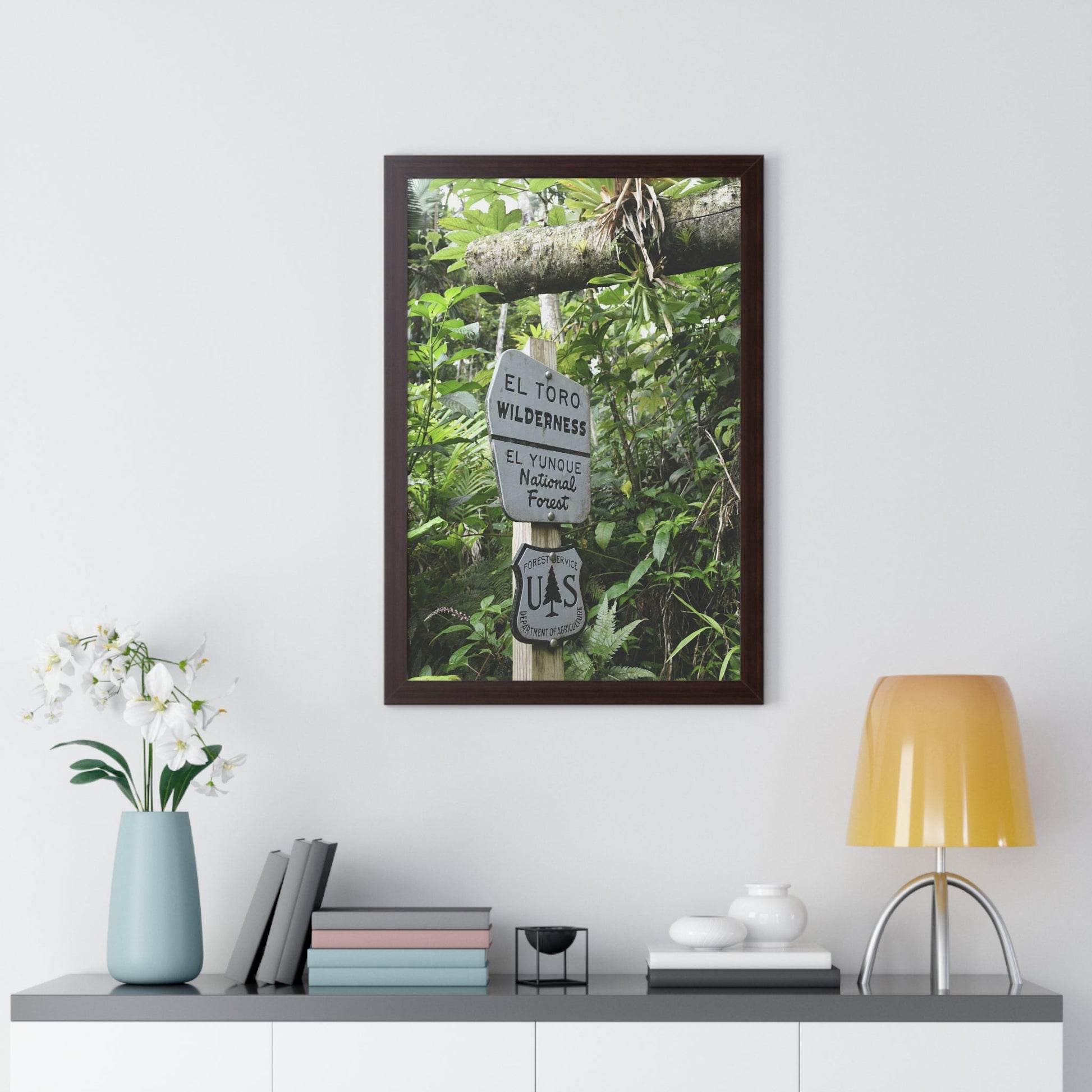 Rainforest Trails & Views - Gallery Canvas Wraps, Framed Vertical Poster - El Yunque National Forest - Puerto Rico - Rio Sabana trail - El Toro Wilderness begins here - Green Forest Home
