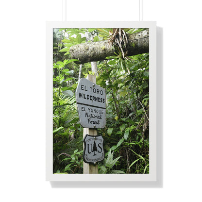 Rainforest Trails & Views - Gallery Canvas Wraps, Framed Vertical Poster - El Yunque National Forest - Puerto Rico - Rio Sabana trail - El Toro Wilderness begins here - Green Forest Home