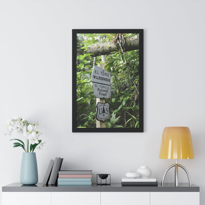 Rainforest Trails & Views - Gallery Canvas Wraps, Framed Vertical Poster - El Yunque National Forest - Puerto Rico - Rio Sabana trail - El Toro Wilderness begins here - Green Forest Home