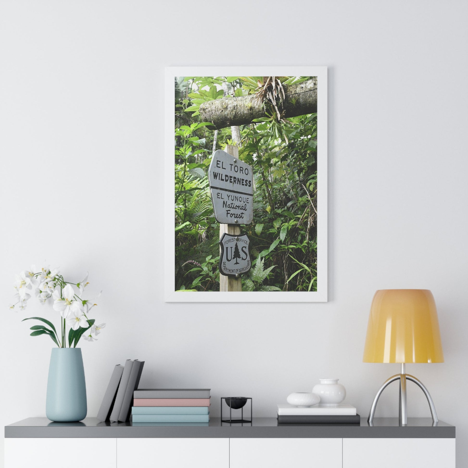 Rainforest Trails & Views - Gallery Canvas Wraps, Framed Vertical Poster - El Yunque National Forest - Puerto Rico - Rio Sabana trail - El Toro Wilderness begins here - Green Forest Home