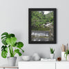 Rainforest Trails & Views - Gallery Canvas Wraps, Framed Vertical Poster - El Yunque National Forest - Puerto Rico - Sabana Trail - Icacos River Dam next to entrance gate - Green Forest Home