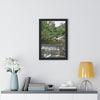 Rainforest Trails & Views - Gallery Canvas Wraps, Framed Vertical Poster - El Yunque National Forest - Puerto Rico - Sabana Trail - Icacos River Dam next to entrance gate - Green Forest Home