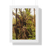 Rainforest Trails & Views - Gallery Canvas Wraps, Framed Vertical Poster - El Yunque National Forest - Puerto Rico - The wild trees of Rio Sababa to survive storms - Green Forest Home