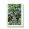 Rainforest Trails & Views - Gallery Canvas Wraps, Framed Vertical Poster - El Yunque National Forest - Puerto Rico - Tradewinds trail crossing bridge - Green Forest Home