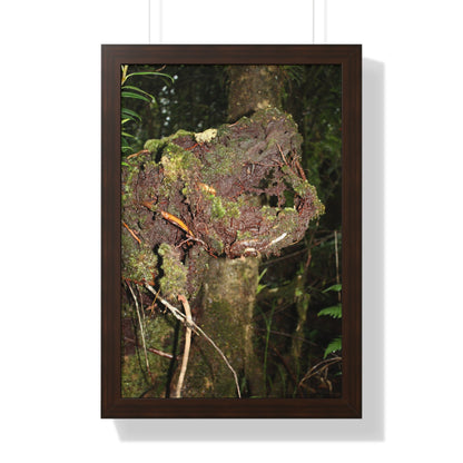 Rainforest Trails & Views - Gallery Canvas Wraps, Framed Vertical Poster - El Yunque National Forest - Puerto Rico - Tradewinds trail decomposing tree - Green Forest Home