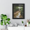 Rainforest Trails & Views - Gallery Canvas Wraps, Framed Vertical Poster - El Yunque National Forest - Puerto Rico -- Upper Rio Sabana River - Green Forest Home