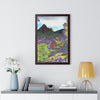 Rainforest Trails & Views - Gallery Canvas Wraps, Framed Vertical Poster - El Yunque National Forest - Puerto Rico - View from Yokahu tower color-enhanced - Green Forest Home