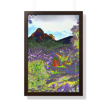 Rainforest Trails & Views - Gallery Canvas Wraps, Framed Vertical Poster - El Yunque National Forest - Puerto Rico - View from Yokahu tower color-enhanced - Green Forest Home