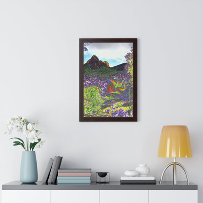 Rainforest Trails & Views - Gallery Canvas Wraps, Framed Vertical Poster - El Yunque National Forest - Puerto Rico - View from Yokahu tower color-enhanced - Green Forest Home
