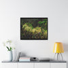 Rainforest Trails & Views - Gallery Canvas Wraps, Horizontal Frame - El Yunque National Forest - PR - PR191 closed road - Huge Boulder with moss - Green Forest Home
